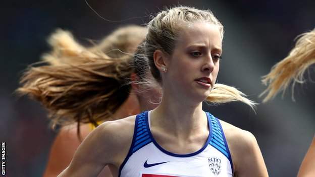 Jemma Reekie competes for Great Britain at the Athletics World Cup