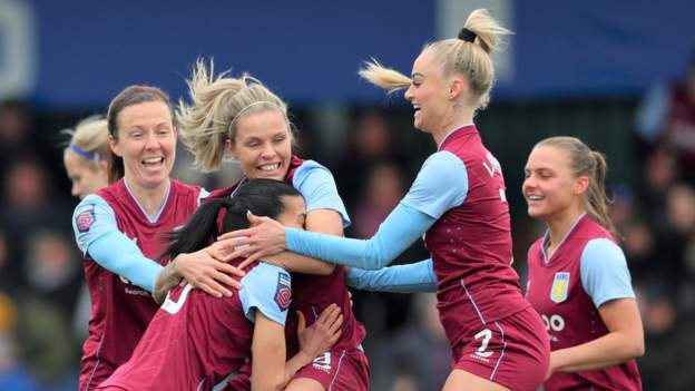 Villa battle to WSL win at Everton