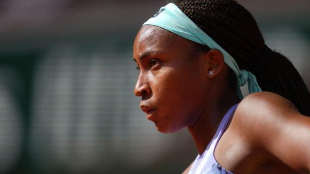 French Open: Coco Gauff calls for peace and end to gun violence in camera messag..