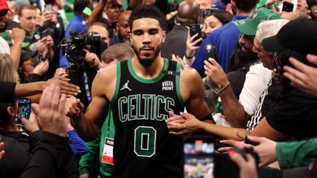 NBA play-offs: Jayson Tatum gives Boston Celtics win as Kyrie Irving gesture spa..