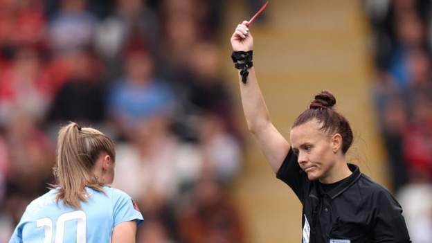 Georgia Stanway: Manchester City forward suffers abuse after red card against Manchester United