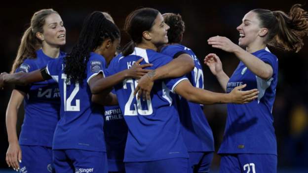 Chelsea Women 2-0 West Ham: Sam Kerr scores first of season as Blues top Women's Super League