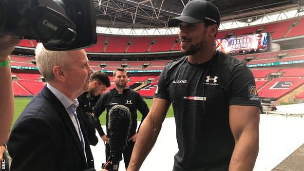 Mike Costello with Anthony Joshua