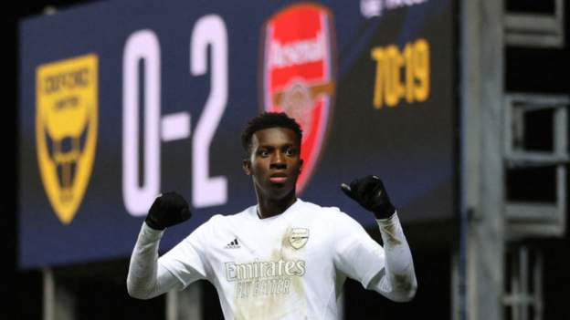 Oxford United 0-3 Arsenal: Eddie Nketiah scores twice as Gunners progress