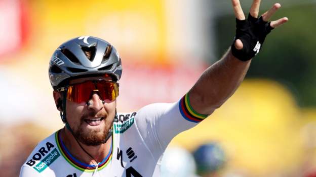 Tour de France: Peter Sagan wins stage two to take yellow jersey - BBC ...