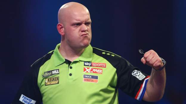 PDC Darts Championship: Michael van Gerwen and Gerwyn Price into semi ...