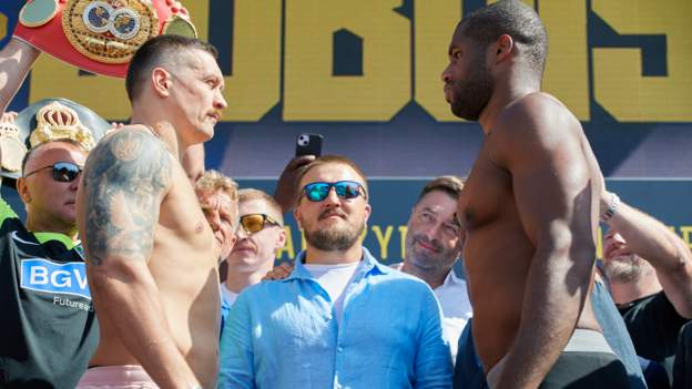 Dubois lightest in six years but heavier than Usyk