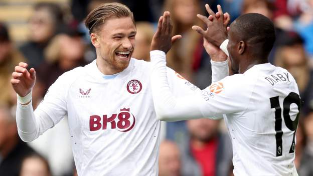 Cash scores twice as Villa pick apart Burnley