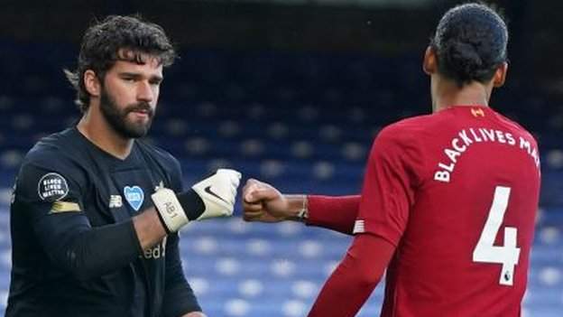 Everton 0 0 Liverpool Jurgen Klopp Praises World Class Alisson Bbc