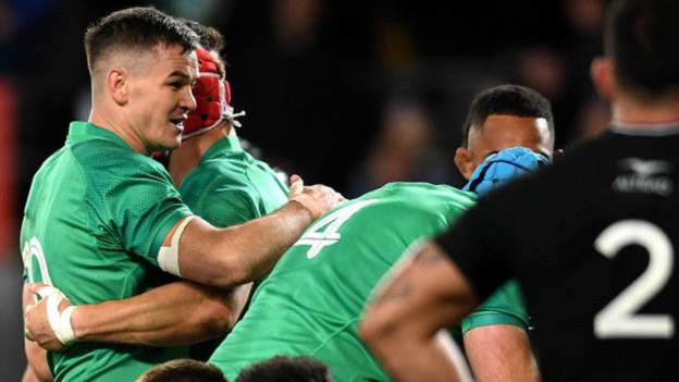 New Zealand 12-23 Ireland: Irish claim historic win over 14-man All Blacks
