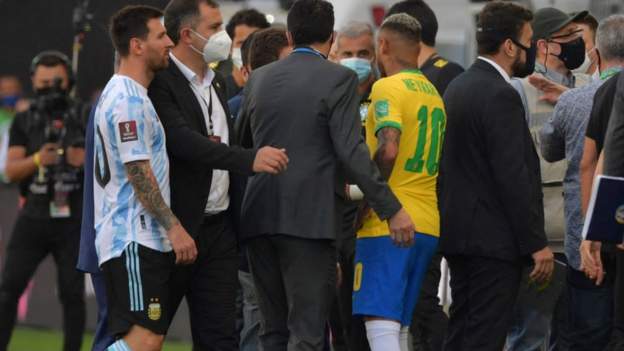 Brazil v Argentina abandoned five minutes after kick-off after visiting players ..