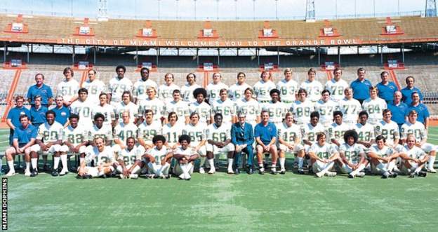 Miami Dolphins team photo 1972