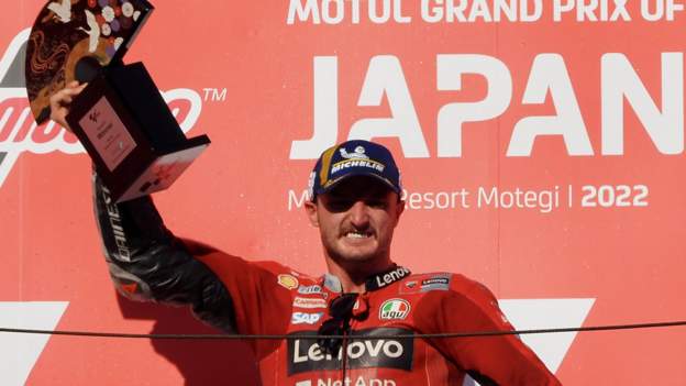 Jack Miller wins Japanese MotoGP as Francesco Bagnaia crashes on final lap