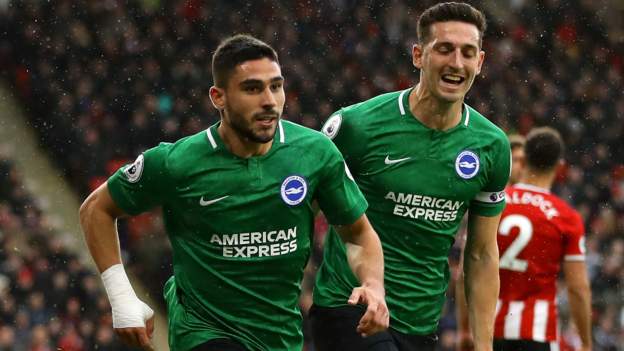 Sheffield United 11 Brighton & Hove Albion Maupay scores on Brighton