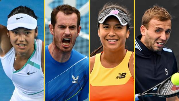 <div>Australian Open: Emma Raducanu, Andy Murray, Dan Evans & Heather Watson play in Melbourne</div>