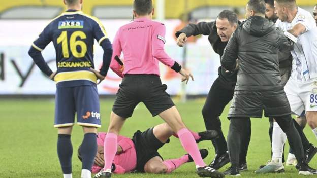 Turkey referee punched: Ankaragucu president Faruk Koca arrested after attack