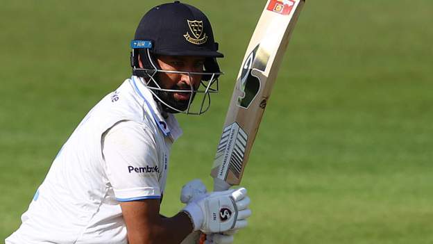 County Championship: Cheteshwar Pujara gives Sussex a platform against Gloucestershire