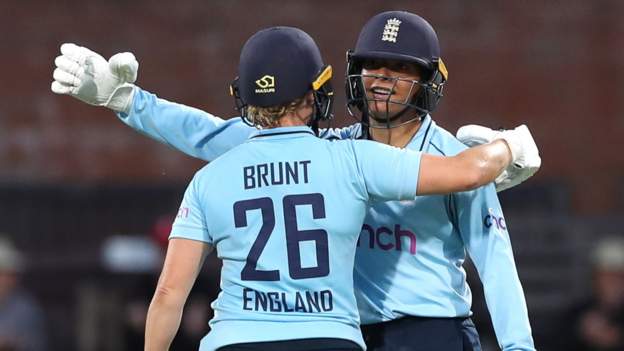 England v India: Sophia Dunkley's 73 guides hosts to tense five-wicket win in se..