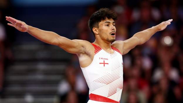 Commonwealth Games: Jake Jarman claims fourth gymnastics gold to break record