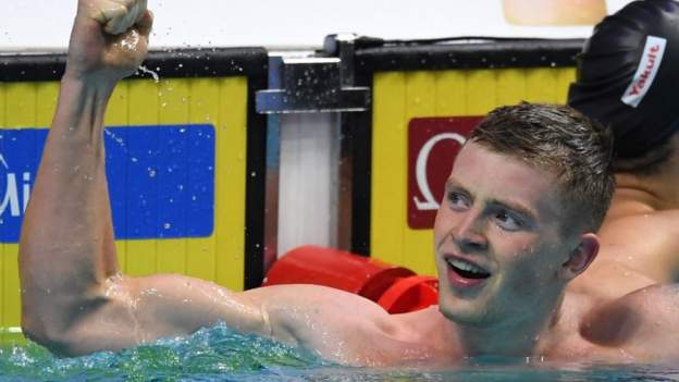 Adam Peaty retains world 100m breaststroke title & Ben Proud wins gold ...