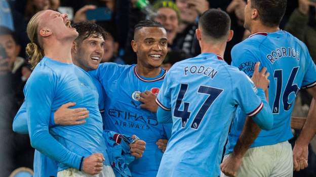 Man City 2-1 Fulham: Injury-time Erling Haaland penalty sends defending champions top