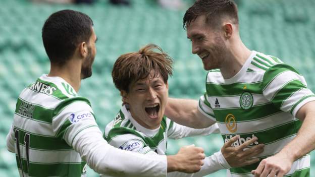 Celtic 6-0 Dundee: Kyogo Furuhashi scores hat-trick as Ange Postecoglou gets fir..