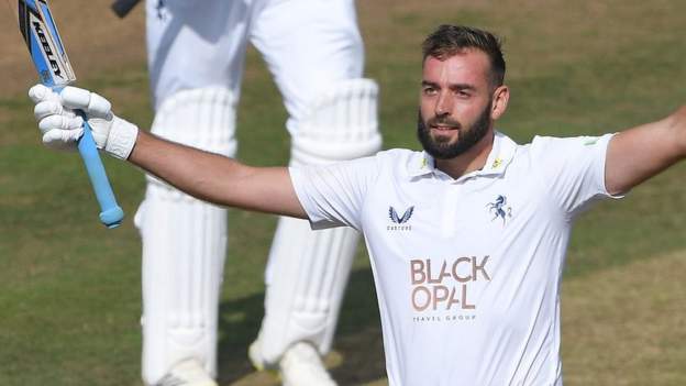 County Championship: Kent set big target in Hampshire after century of Jack Leaning