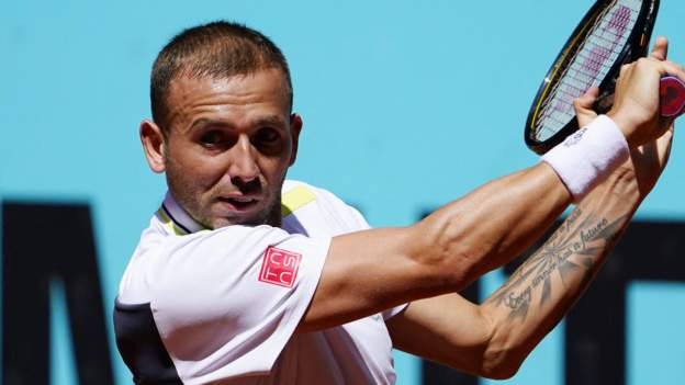 Dan Evans beaten by Andrey Rublev at Madrid Open