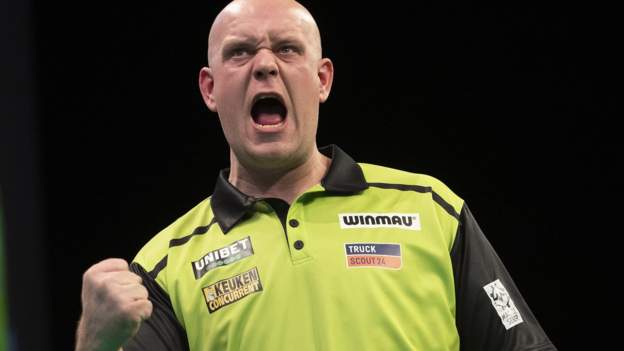 Premier League Darts: Michael van Gerwen beats Peter Wright on opening ...