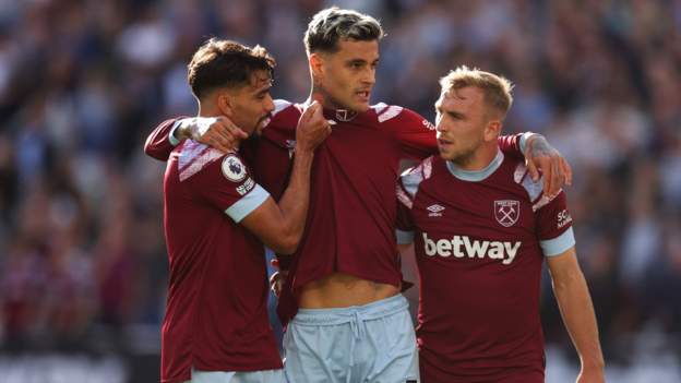 West Ham 3-1 Fulham: Gianluca Scamacca continues scoring streak to settle London..