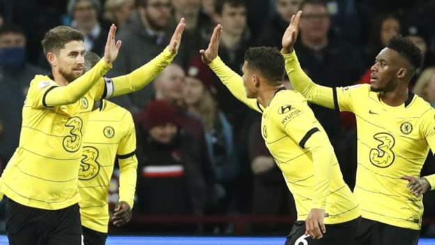 Aston Villa 1-3 Chelsea: Jorginho and Romelu Lukaku goals give Thomas Tuchel's side three points