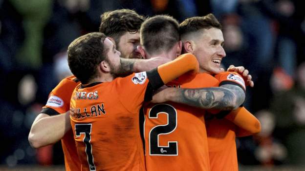 Dundee Utd 2-1 Falkirk: Robbie Neilson' side stay third in Championship ...