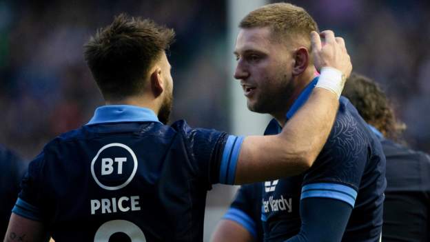 Scotland 52-29 Argentina: Finn Russell runs the show amid flurry of cards