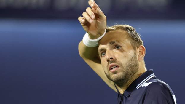 Dubai Tennis Championships: Dan Evans beaten by Andrey Rublev in first round