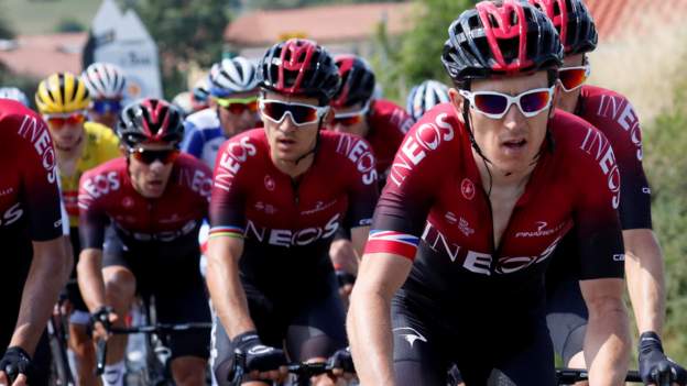 Tour de France: Geraint Thomas survives crash to finish in peloton ...