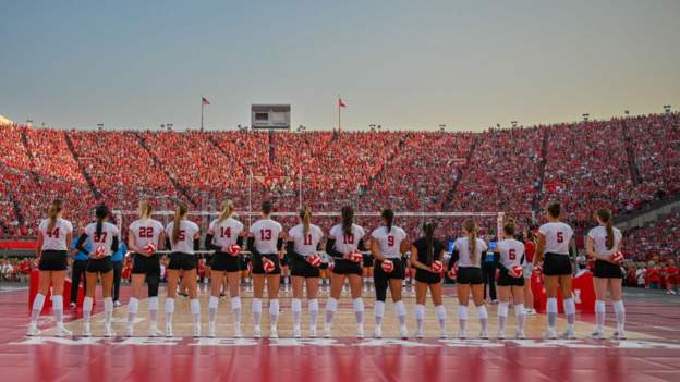 Nebraska college volleyball match sets women’s sport attendance record