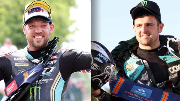 Isle of Man TT: Peter Hickman and Michael Dunlop dominate record-breaking TT