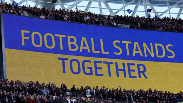 Football shows support for Ukraine