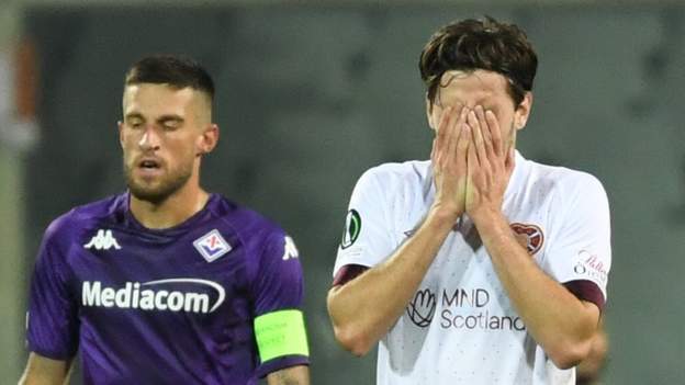 Fiorentina 5-1 Hearts: Europa Conference League hopes hang by thread for Scots