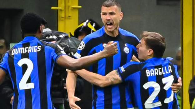 AC Milan 0-2 Inter Milan: Edin Dzeko scores as Inter beat city rivals in thrilling derby
