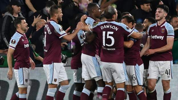 West Ham 2-0 Rapid Vienna: Declan Rice and Said Benrahma score