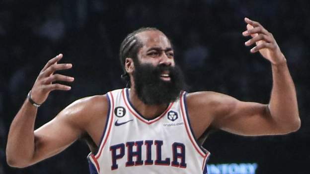Harden ejected, but not Embiid for groin-area shots to Nets