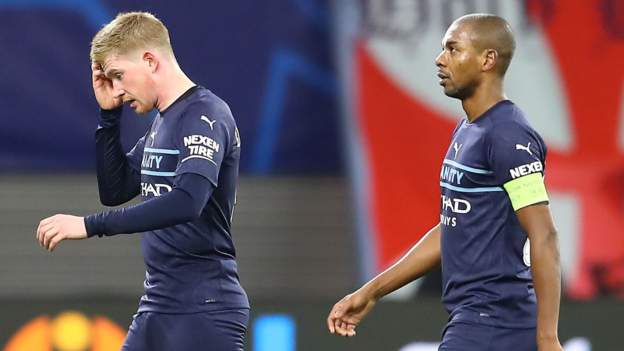 RB Leipzig 2-1 Manchester City: Kyle Walker sent off in Champions League defeat