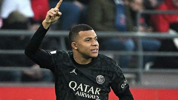 Reims 0-3 Paris St-Germain: Mbappe nets hat-trick as PSG top Ligue 1