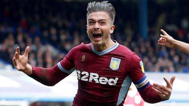 Aston Villa midfielder Jack Grealish left high and dry after