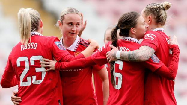 Russo hat-trick extends Man Utd's WSL lead