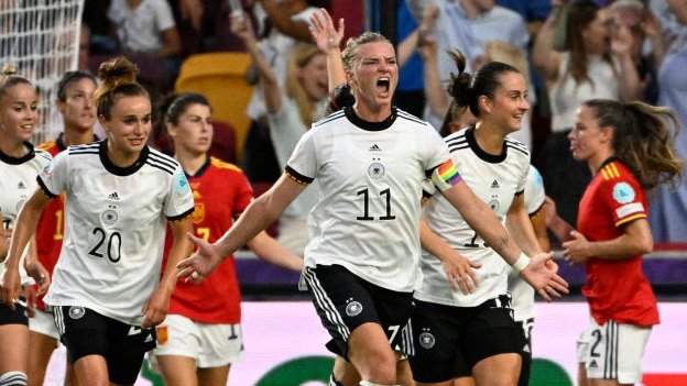 Euro 2022: Germany win Group B and move into quarter-finals with 2-0 win over Sp..