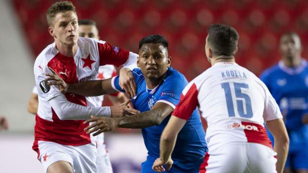 Rangers 0-2 Slavia Prague (1-3 agg): Steven Gerrard's side have two men  sent off in exit - BBC Sport