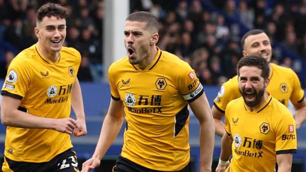 Everton 01 Wolverhampton Wanderers Conor Coady scores only goal to
