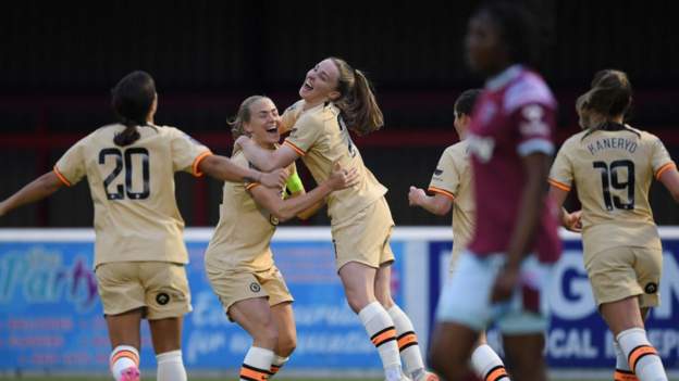 West Ham 0-4 Chelsea: Blues ease to victory to return to top of WSL